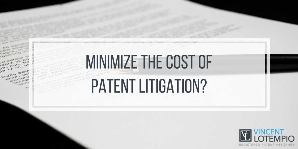 A Possible Method to Minimize the Cost of Patent Litigation