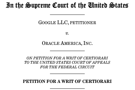google supreme court petition